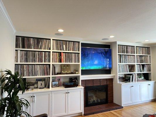 Custom built ins with custom mantle