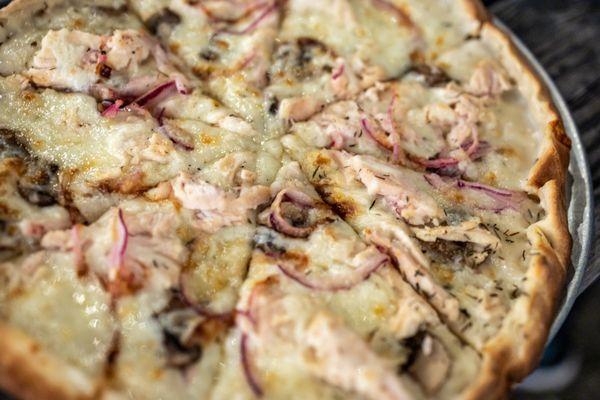 Garlic Chicken Pizza ($22)