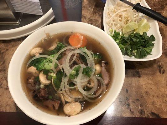 Veggie Pho with Pork