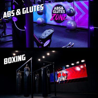 Abs & Glutes Zone and Boxing Zone