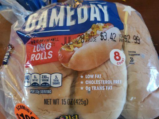 Moldy hot dog buns