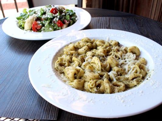 Pesto Tortellini with Salad!