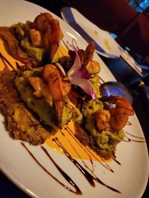 Shrimp tostones. If you get surf and turf you can skip this app