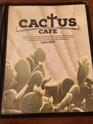 Cactus Cafe.  Menu.