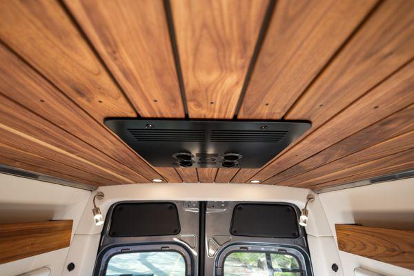 Van Conversion, SAGA Custom Interior and 48v Power System, Camper Van, Sprinter Van, Black Walnut