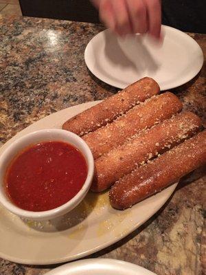 Cheese stuffed breadsticks