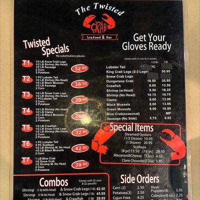 Front menu