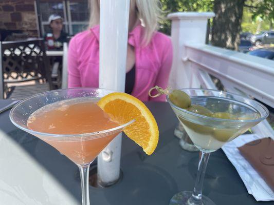 Blood Orange Martini & Slightly Dirty Martini