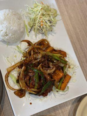 Spicy pork plate