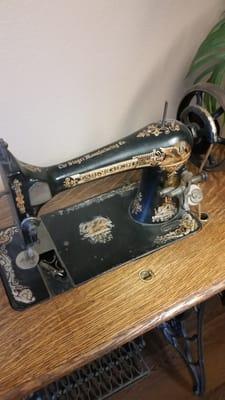 Old sewing machine in their office