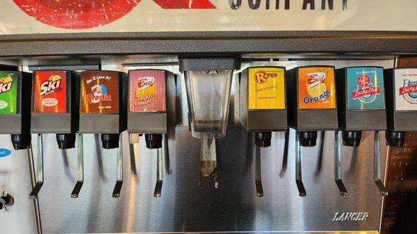 Fountain drink machine. Don't go looking for the big company colas.