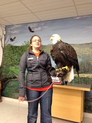 National Eagle Center class.  You get to watch the bird eat....worth the visit right there, but very interesting for all of us!