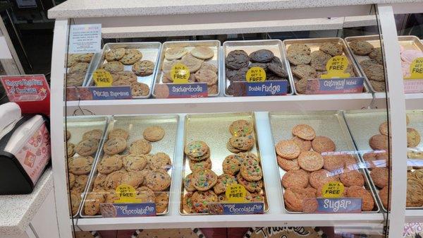 Visiting Great American Cookies at the Governor's Square Mall in Tallahasse, Florida.