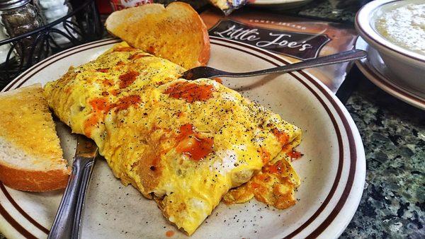 Corned Beef n Swiss Omelette