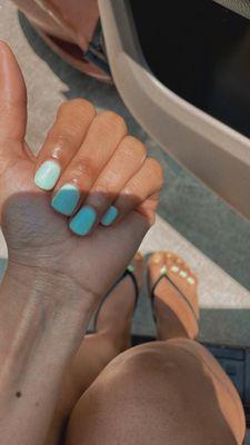 Gel manicure and pedi