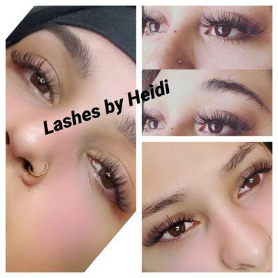 Eyelashes extensions by Heidi