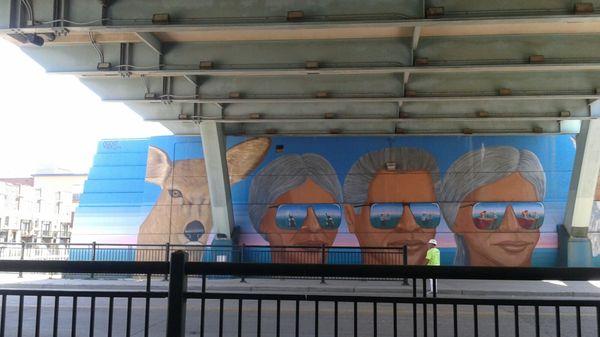 More murals under bridge to Elitches