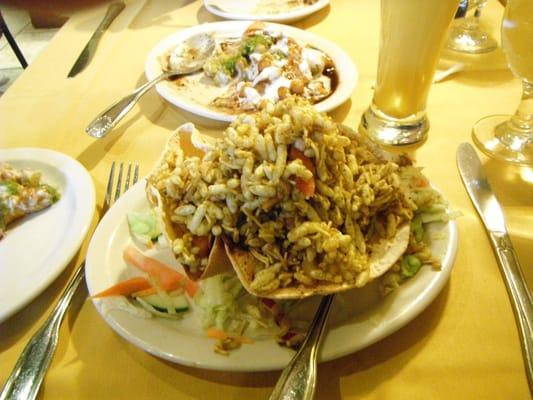 An appetizer special called bhel poori