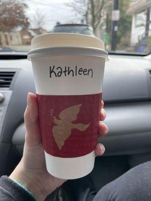 Medium vanilla latte