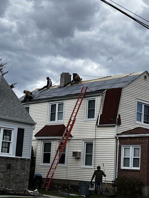 High roof? No problem! New plywood, felt paper, and Ice and water shield are always installed when working on a new roof