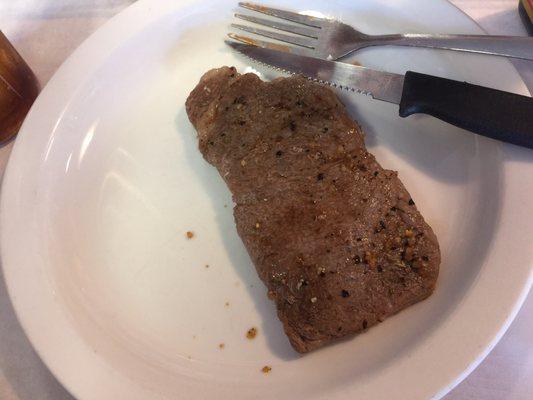 This is steak, from a cow I presume.  It has been sliced & fried.