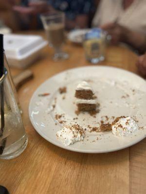 My husband devoured the carrot cake.  Didn't even share