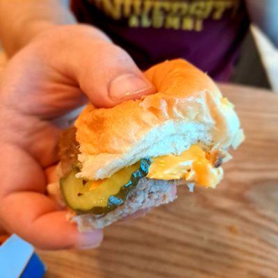 Cheese burger slider