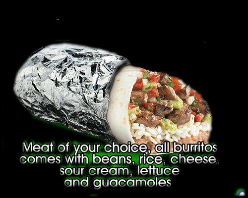 Macho Burrito meat of your choice