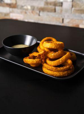 This stack of onion rings would be a perfect way to start your dining experience