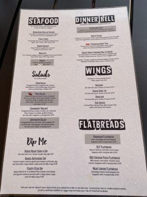 Daily Menu side 2