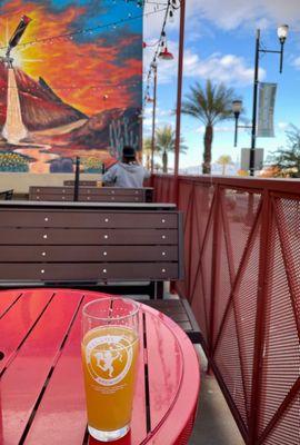 Hazy IPA on the patio