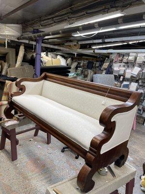 Sofa repaired at JC Upholstering