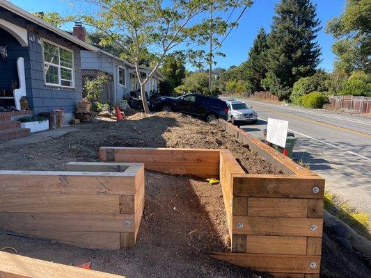 Sustainable Eucalyptus Retaining Wall