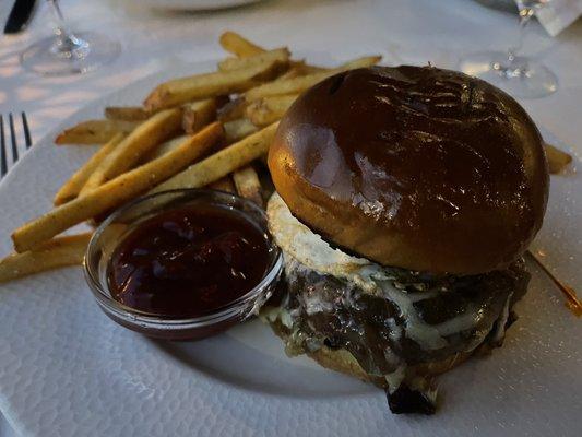 Pat Lafrieda Short Rib Burger with egg