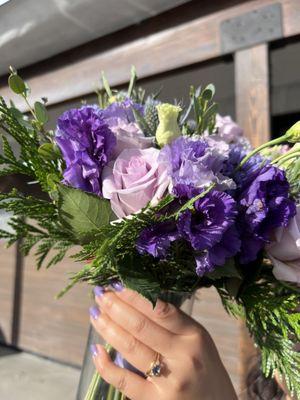 Fell in LOVE with my purple winter bouquet! Thank you so much for creating this beautiful arrangement!