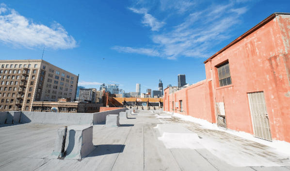 Rooftop with LA Skyline View