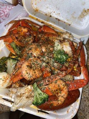 Large seafood boil