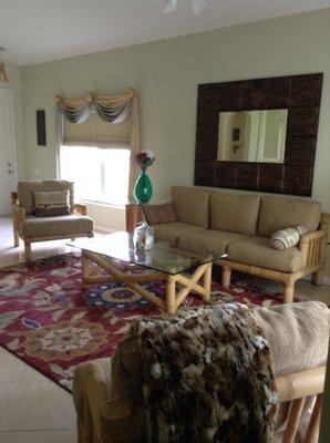 Sofa, 76", Two Chair, Coffee Table and End Table.  Barely used, Excellent condition.