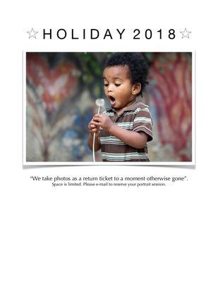 2018 Holiday Portrait Flyer