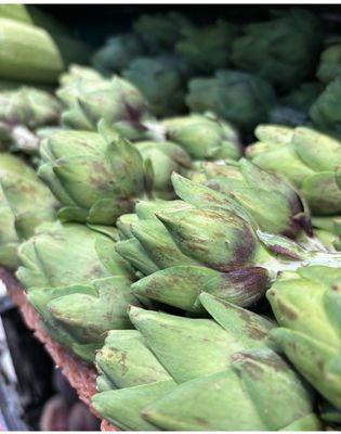 It's a very short season. Baby artichokes are sweet and tender