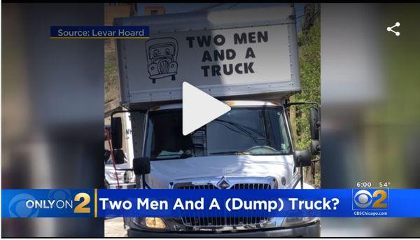 TV news story of how they dump furniture