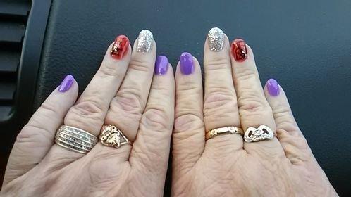 Nice spider web and only $25 for mani with gel polish!