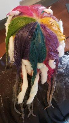 Rainbow hair