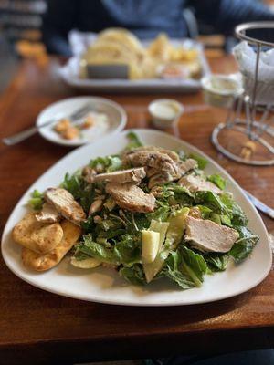 Grilled Chicken Caesar salad - portion size was perfect! (Actually couldn't eat it all) !