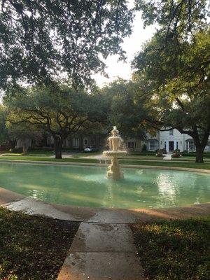 Gorgeous park with a gazebo and a fountain hidden within Highland Park