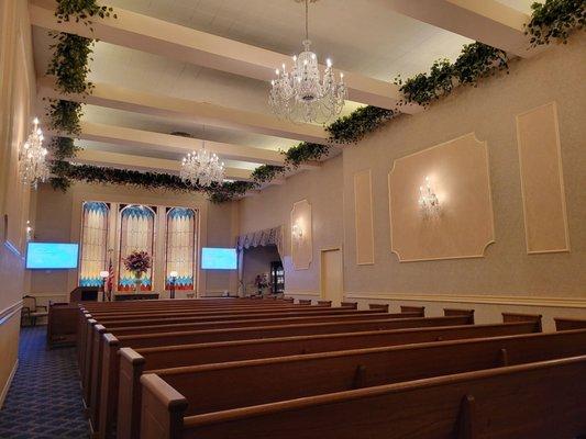 Beautiful and spacious chapel.