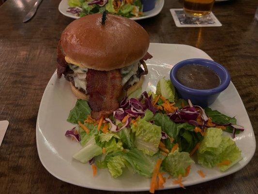 Jalapeno bacon burger with wagyu beef. Yummy