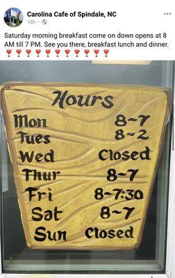 Hours of business as of 2/4/23.