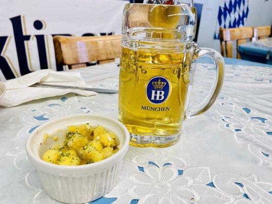 Radler with potato salad