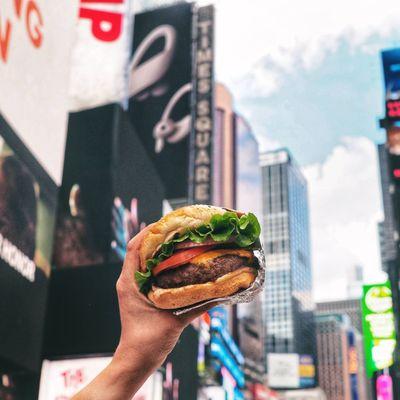 Serving Up Burgers in Times Square